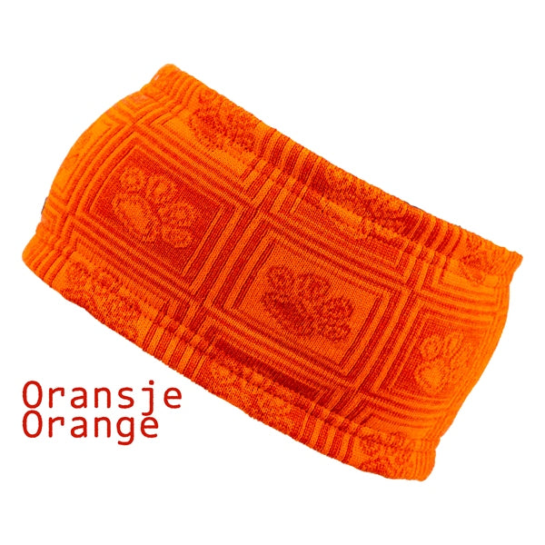 Canelana merino wool headband - paw print pattern
