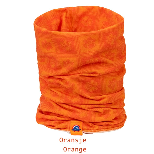 Canelana neck warmer - paw print cotton blend