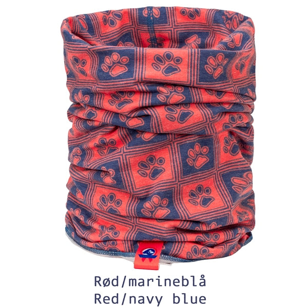 Canelana neck warmer - paw print cotton blend