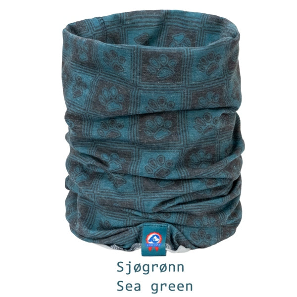 Canelana neck warmer - paw print cotton blend