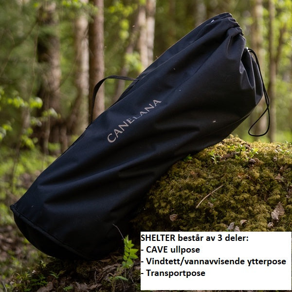 SHELTER - Canelana beskyttende vind-/varmepose hund