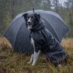 Cover sort vind-/regndekken hund