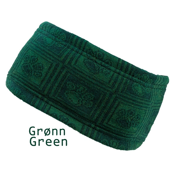 Canelana merino wool headband - paw print pattern