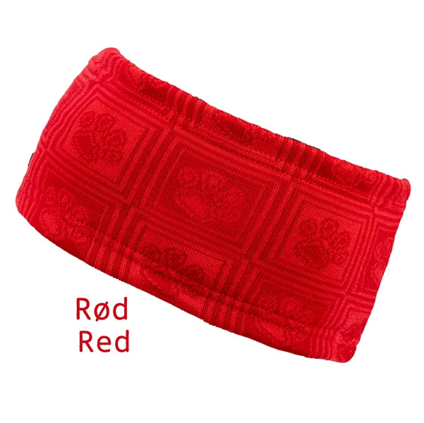 Canelana merino wool headband - paw print pattern