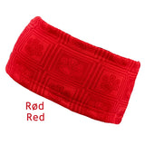 Canelana merino wool headband - paw print pattern