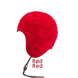 Vega merino wool hooded hat - dot pattern